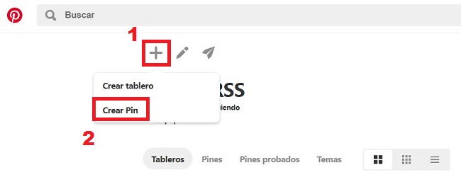 crear pin en pinterest