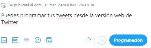 Publicar el tweet el día y la hora elegidos