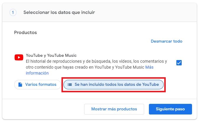 Contenido de YouTube para descargar