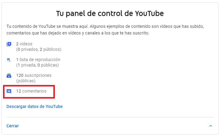 Panel de control de YouTube extendido